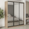 MebelStar Three-door wardrobe Combo BG 3 Mirrors Sonoma oak, 200x60x240 cm (MBS-9820)