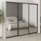 MebelStar Three-door wardrobe Uni BG 3 Mirrors Concrete, 240x45x210 cm (MBS-8072)