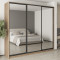 MebelStar Three-door wardrobe Uni BG 3 Mirrors Sonoma oak, 260x45x240 cm (MBS-7842)