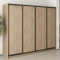 MebelStar Four-door wardrobe Combo BG 4DSP Sonoma Oak, 250x45x210 cm (MBS-12010)