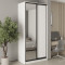 MebelStar Two-door wardrobe Standard BG DSP/Mirror Alaska white, 110x60x240 cm (MBS-10220)
