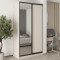MebelStar Two-door wardrobe Standard BG DSP/Mirror Cashmere, 130x45x240 cm (MBS-10150)