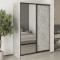 MebelStar Two-door wardrobe Combo BG DSP/Mirror Concrete, 150x45x210 cm (MBS-11540)