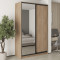 MebelStar Two-door wardrobe Standard BG DSP/Mirror Sonoma Oak, 150x60x240 cm (MBS-10260)