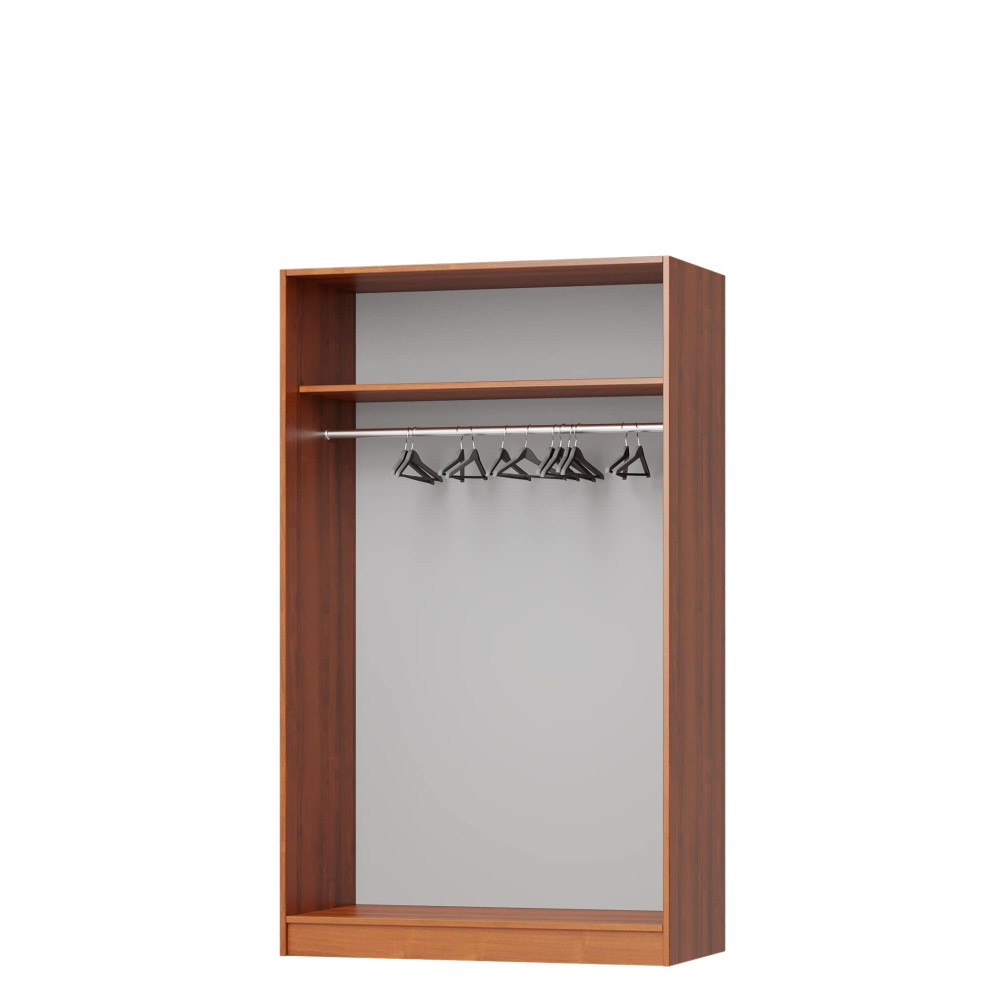 Шкаф-купе двухдверный MebelStar Уни AL ДСП/Зеркало 120x60x210 см Аляска белый (MBS-2606)