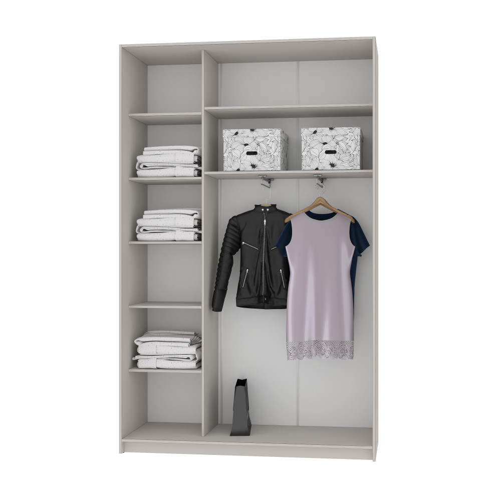 MebelStar Two-door wardrobe Standard BG 2 Mirrors Tahoe Oak, 150x45x240 cm (MBS-10350)