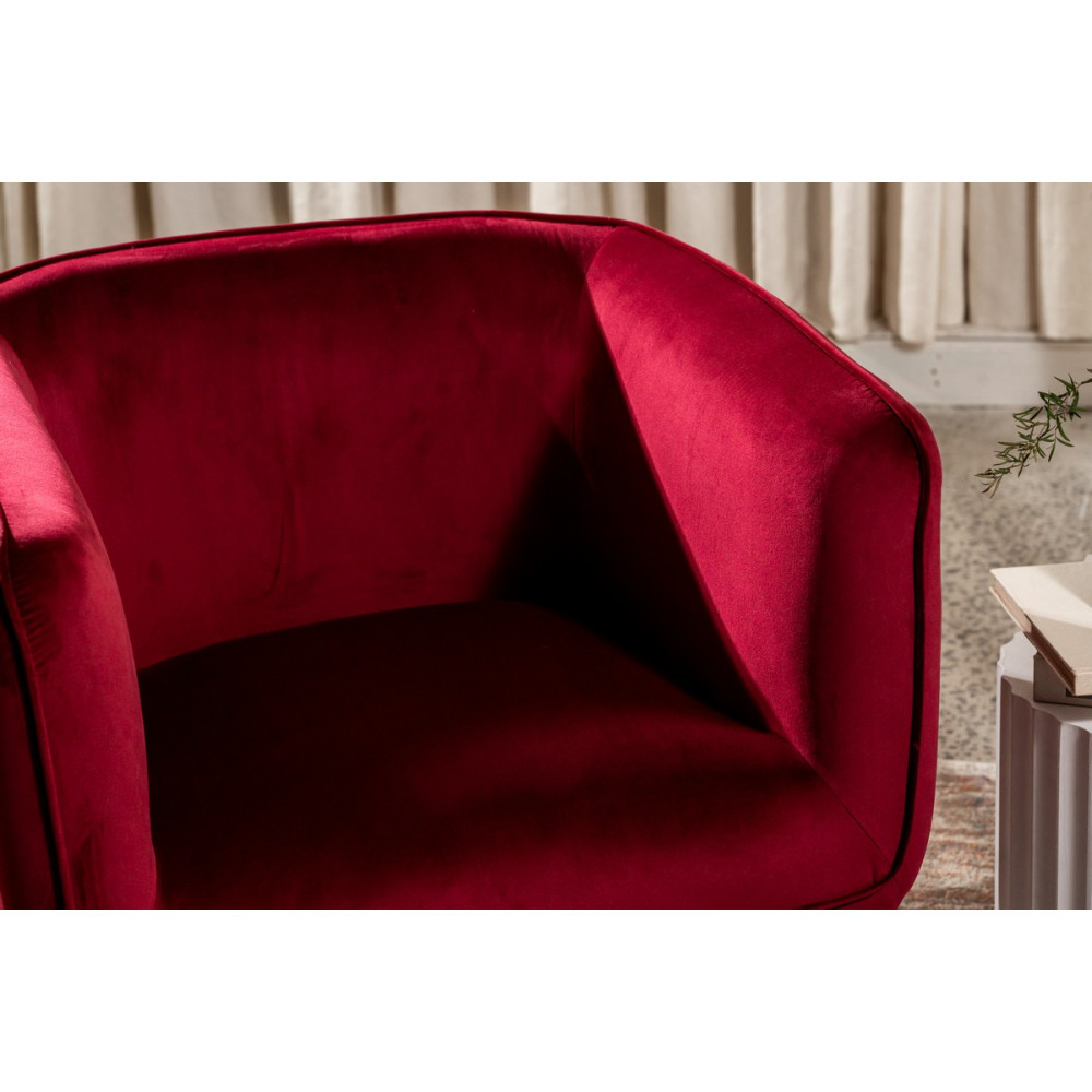 Кресло мягкое поворотное Vetro Мириам Винный (VTR-1023)