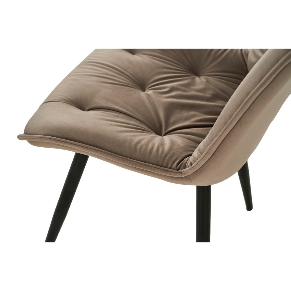 Стул кухонный Vetro M-48 Капучино велюр/Черный (VTR-1074)