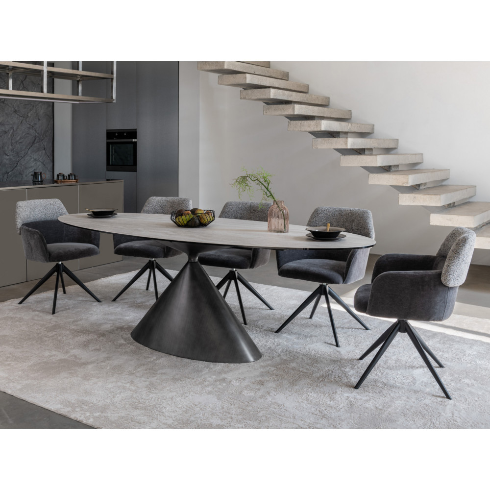 Стул поворотный Vetro R-165 Пепельный/Черный (VTR-1154)