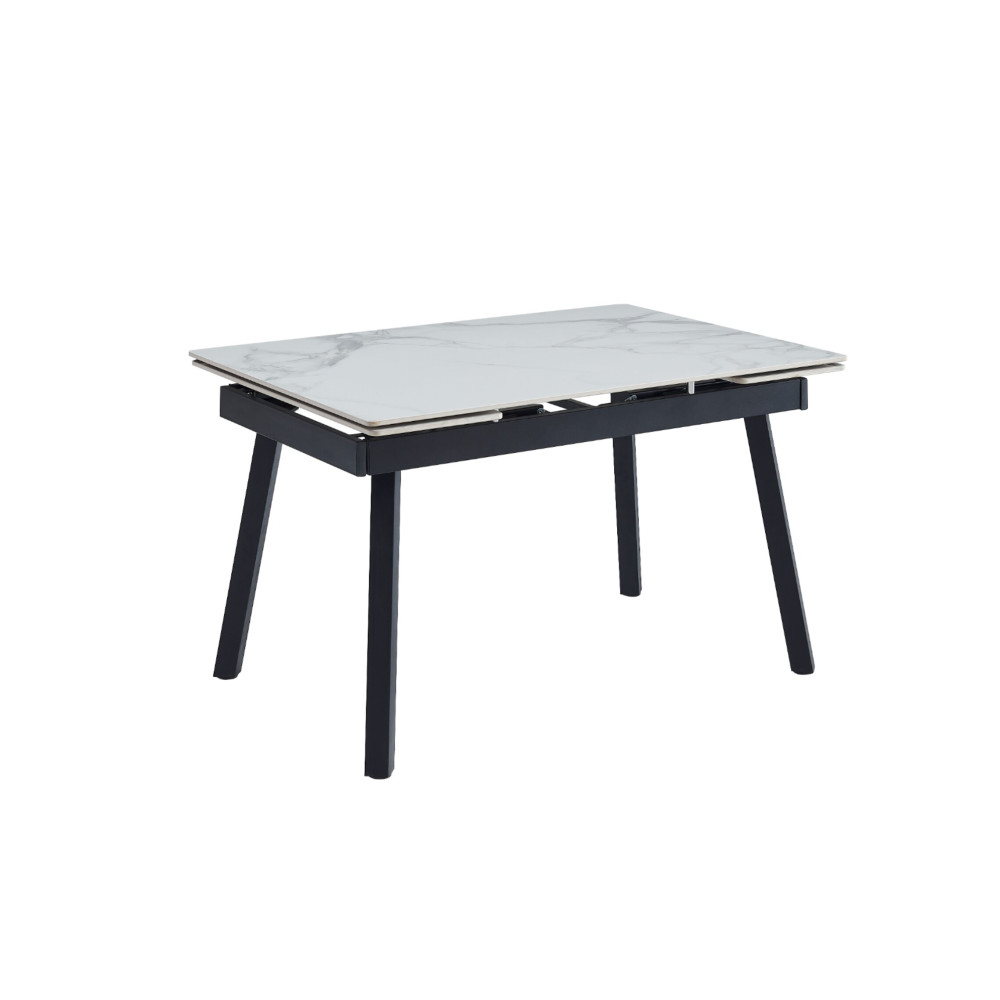 Обеденный керамический стол Vetro TM-88-1 Вайт Клауд/Черный (VTR-1219)