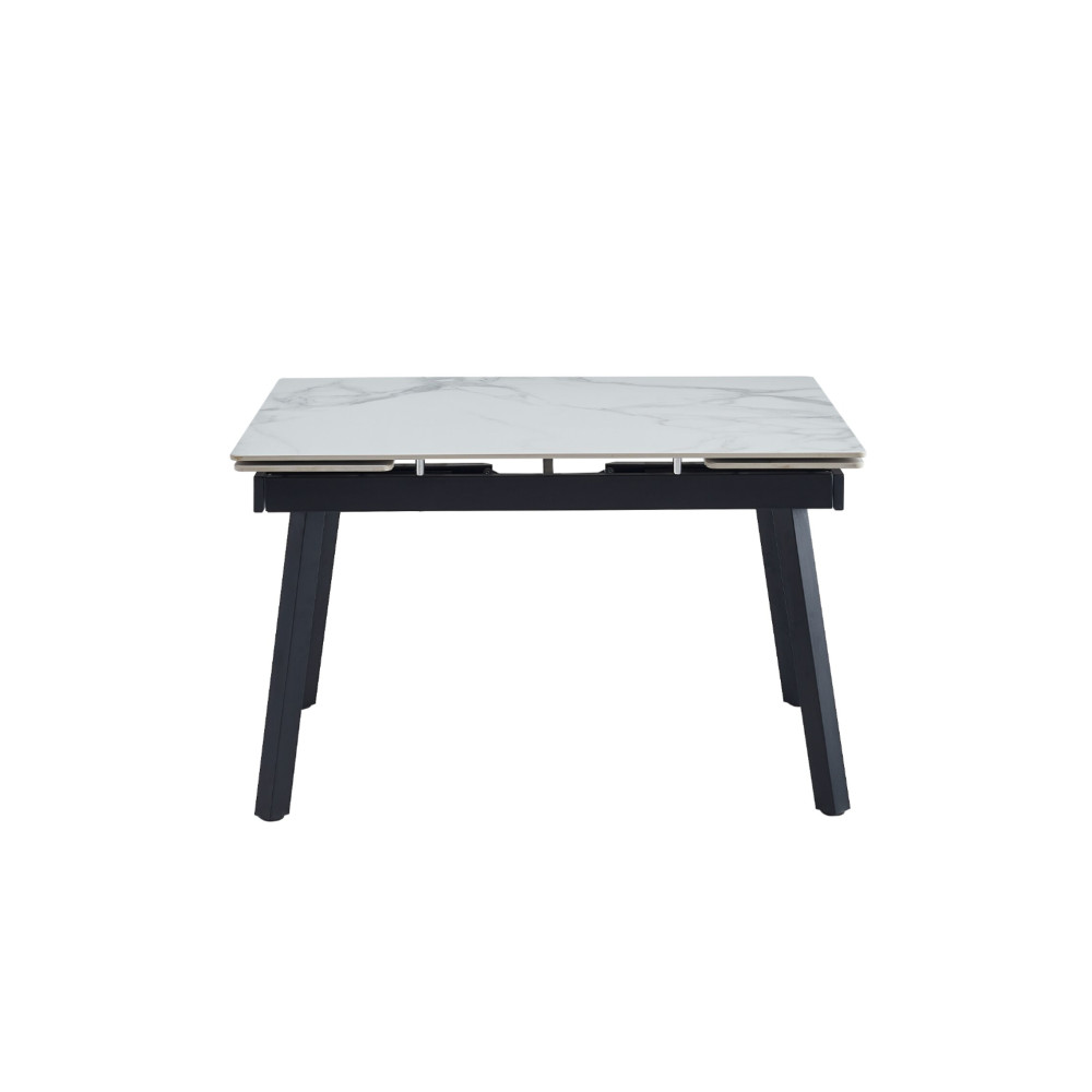 Обеденный керамический стол Vetro TM-88-1 Вайт Клауд/Черный (VTR-1219)