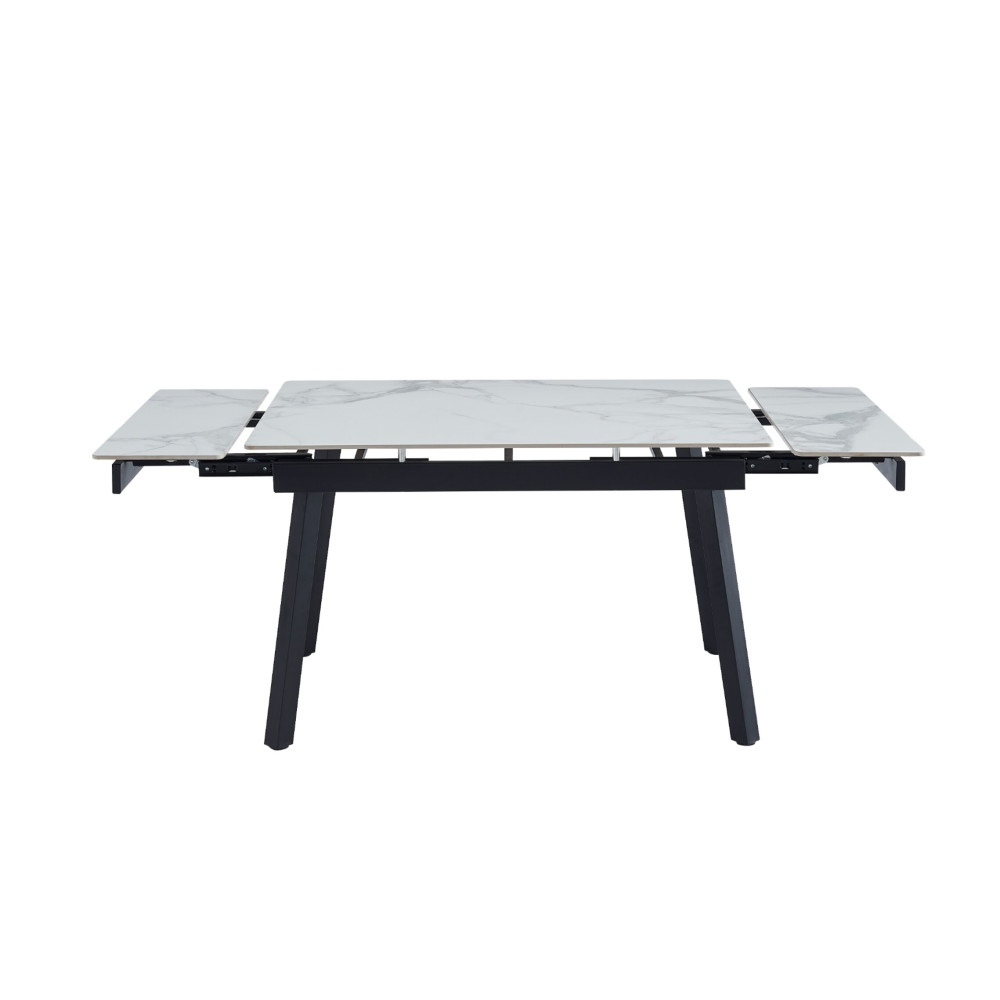 Обеденный керамический стол Vetro TM-88-1 Вайт Клауд/Черный (VTR-1219)