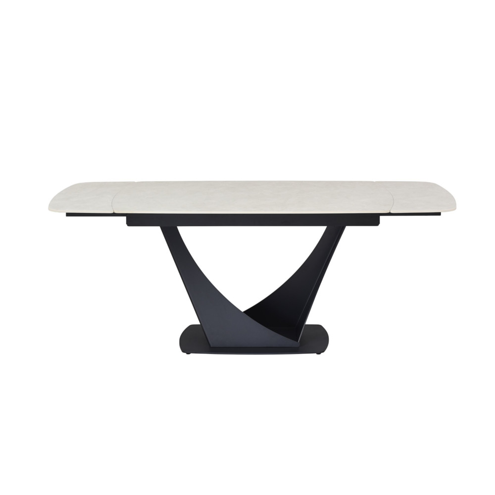 Обеденный керамический стол Vetro Элио TML-990 Крема деликато/Черный крем (VTR-1239)