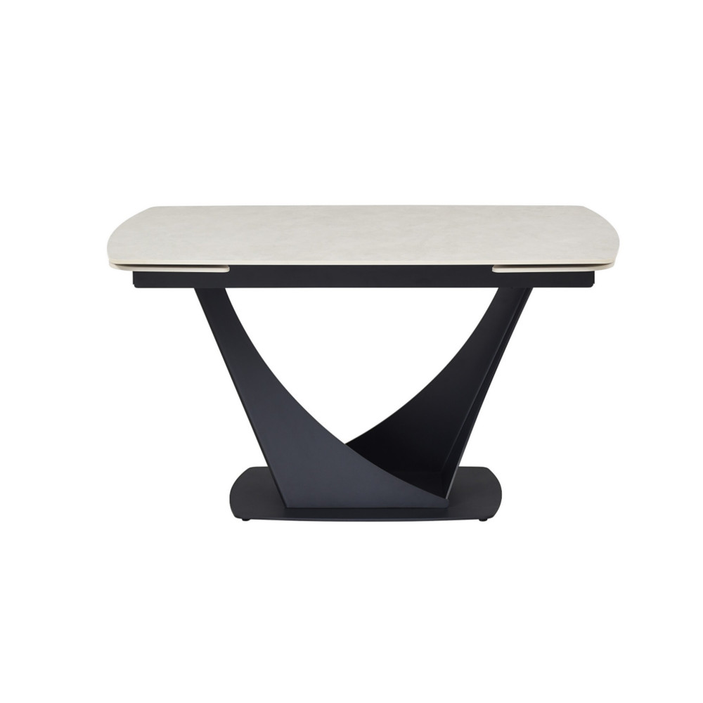 Обеденный керамический стол Vetro Элио TML-990 Крема деликато/Черный крем (VTR-1239)