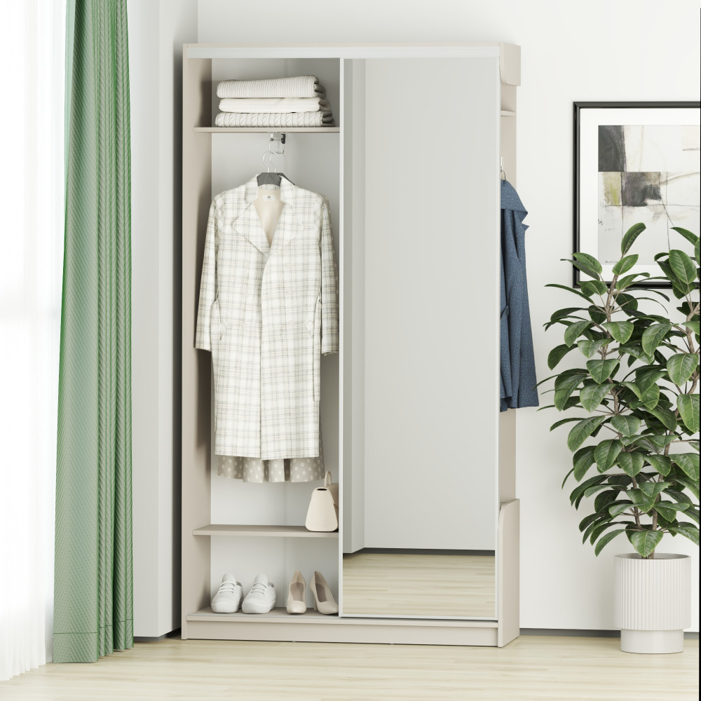 Прихожая с зеркалом MebelStar Линда 120x40x220 см Кашемир (MBS-4380)