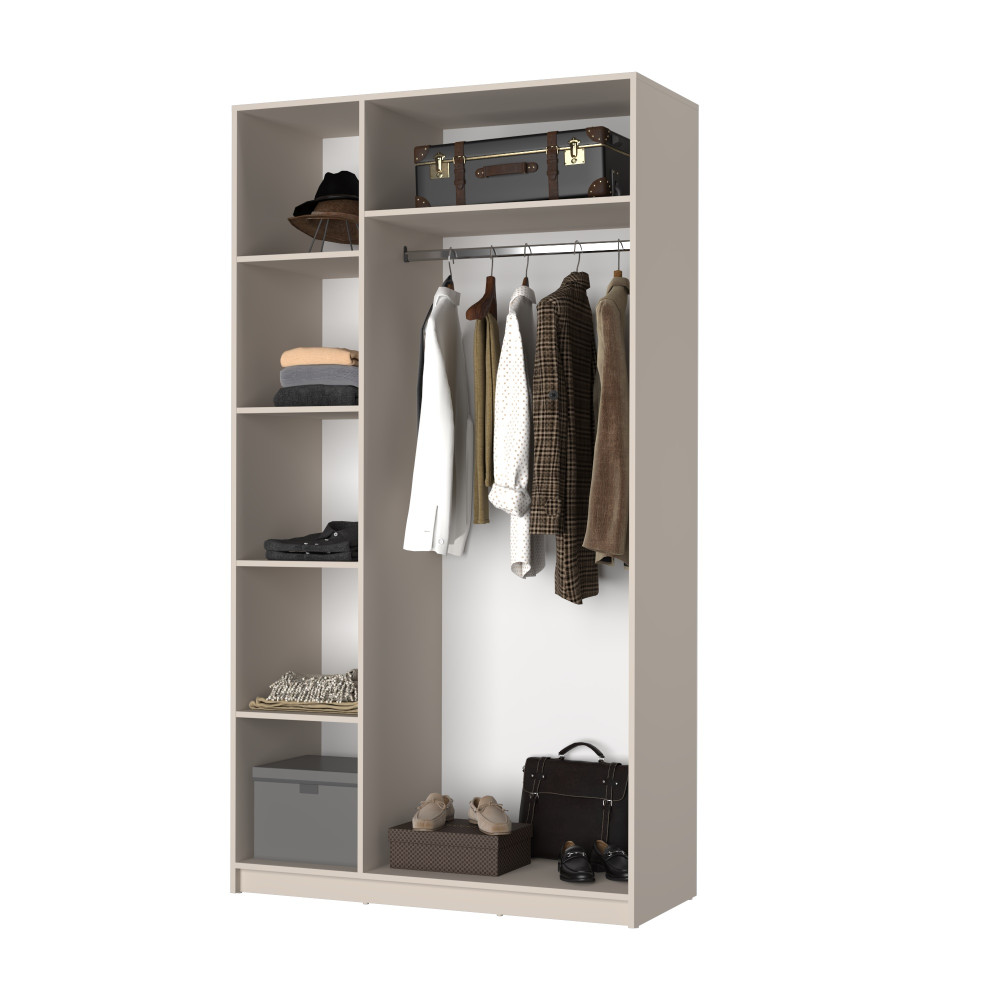 Шкаф 3-дверный MebelStar Оскар Gloss BL-B, стандарт 120x52x220 см Антрацит/Антрацит (MBS-5180)