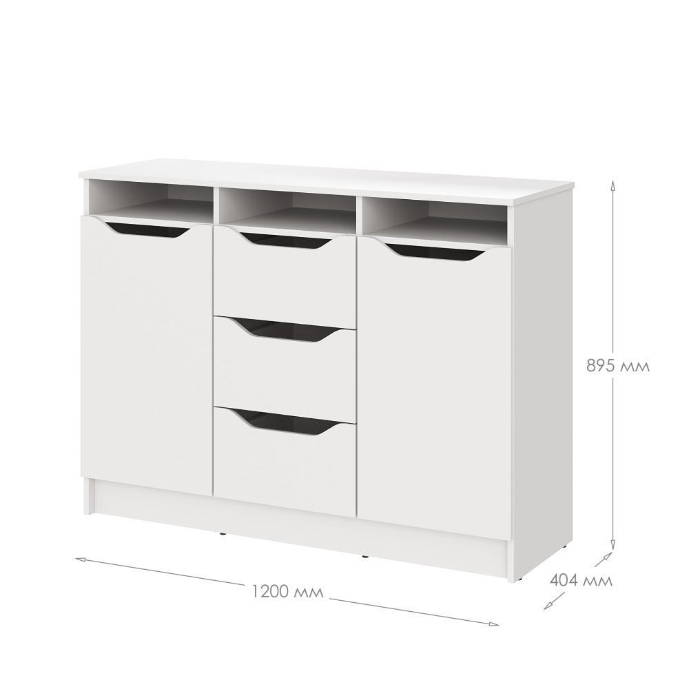 Комод в гостиную MebelStar 1200 Лилу 121x40x89 см Кашемир (MBS-1298)