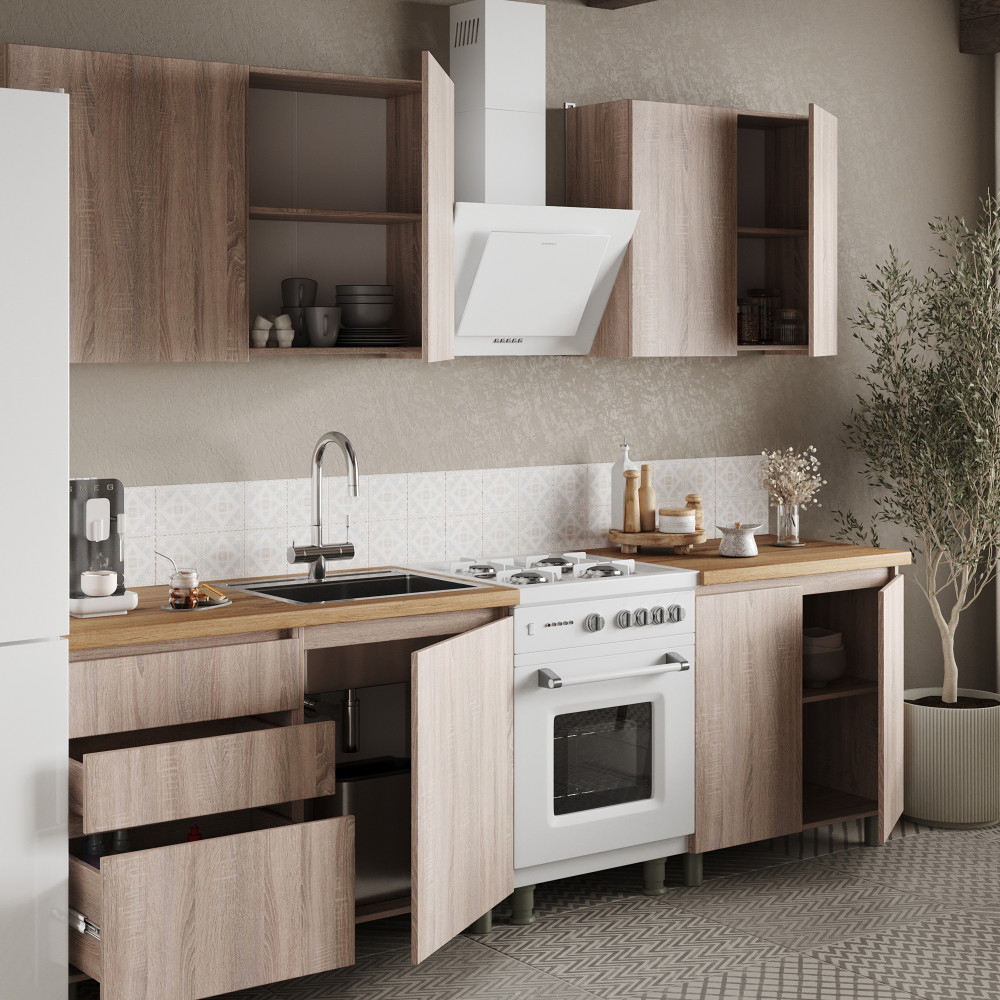 Кухня модульна MebelStar Еко 2 м Дуб сонома (MBS-1808)