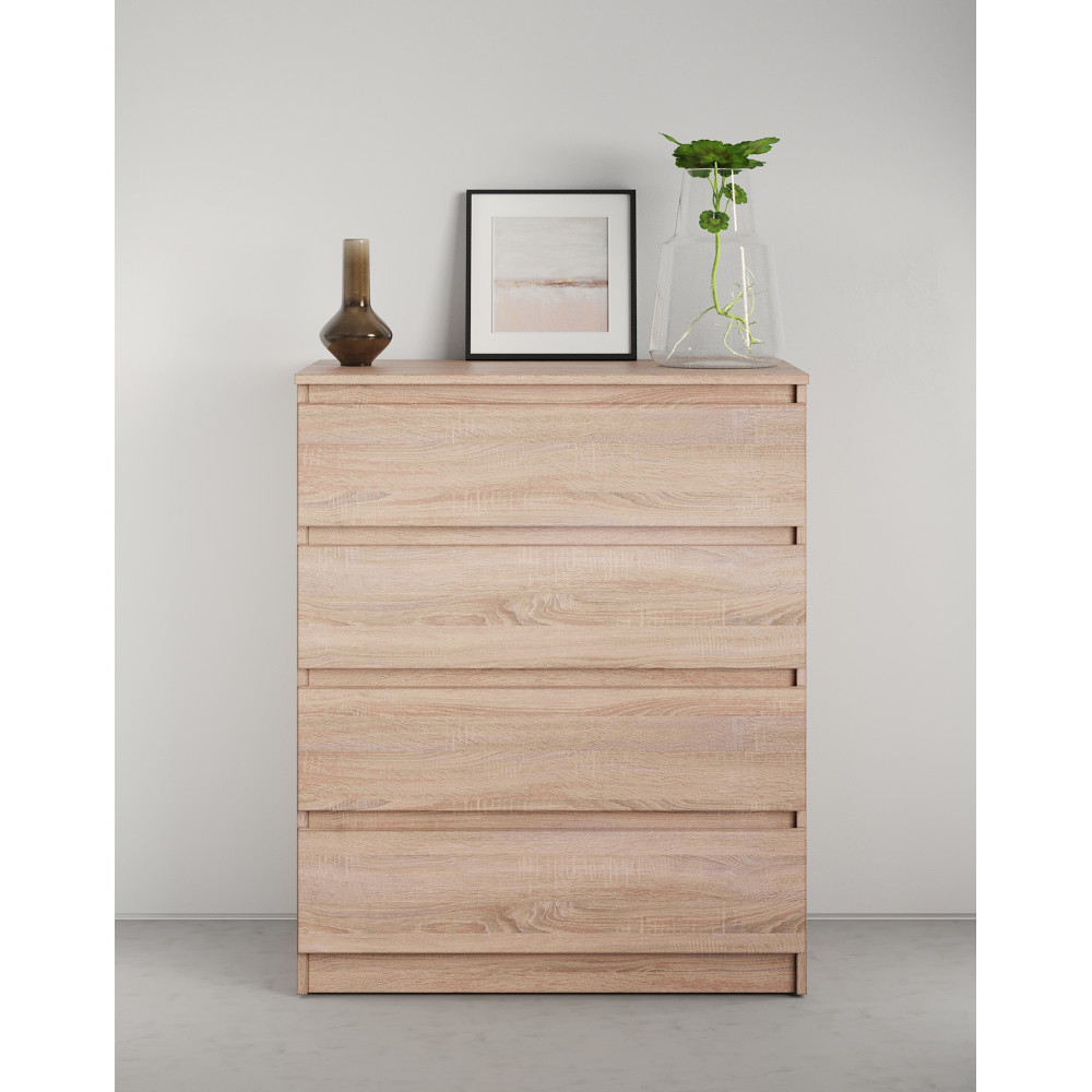 Комод в спальню MebelStar Нео 4Ш 80x43x98 см Дуб сонома (MBS-1078)