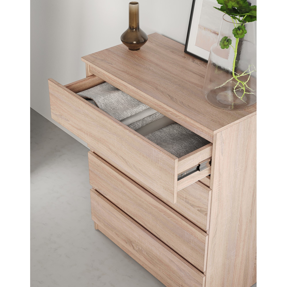 Комод в спальню MebelStar Нео 4Ш 80x43x98 см Дуб сонома (MBS-1078)