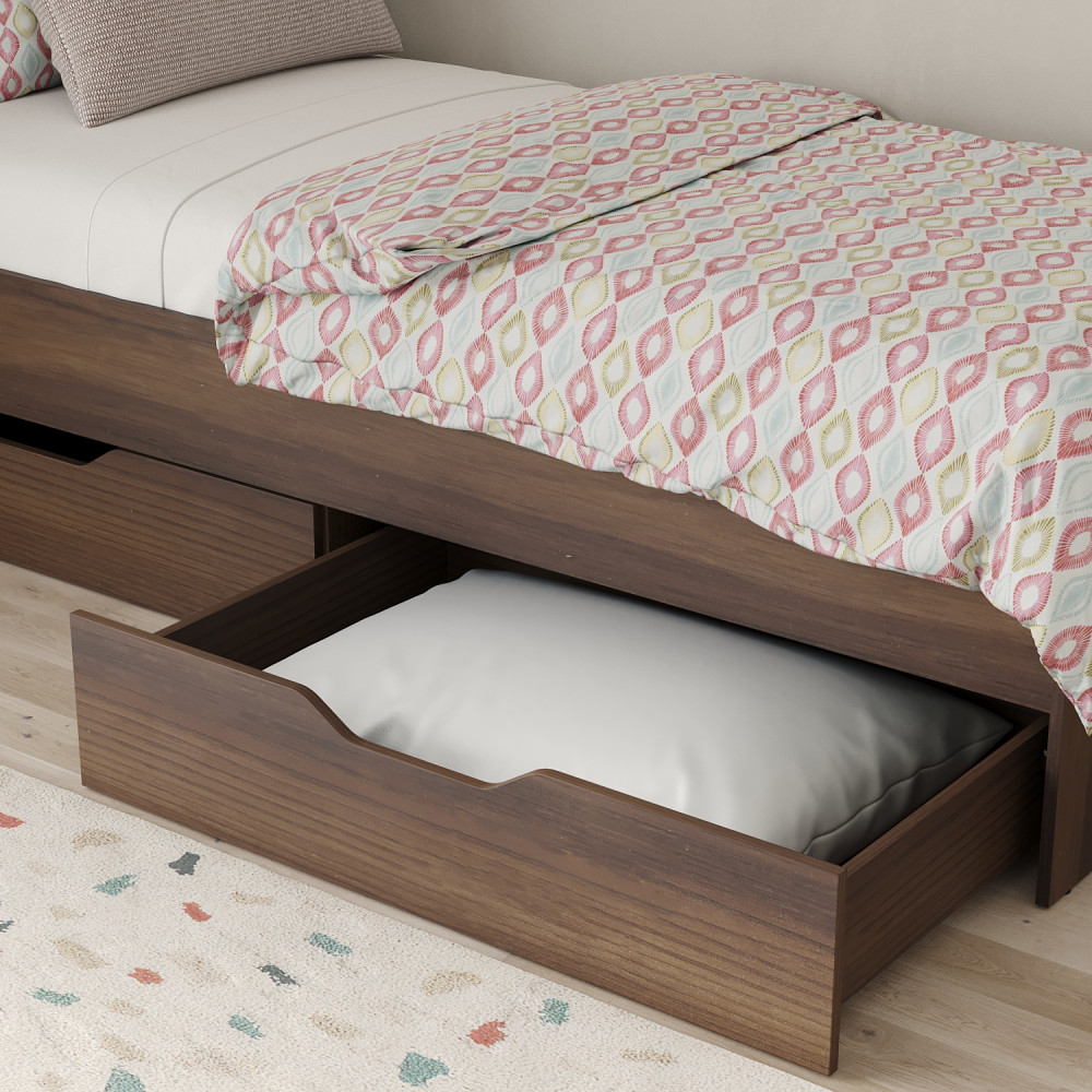 Кровать односпальная MebelStar Лилу с ящиками 90x200 см Дуб янтарный (MBS-1348)