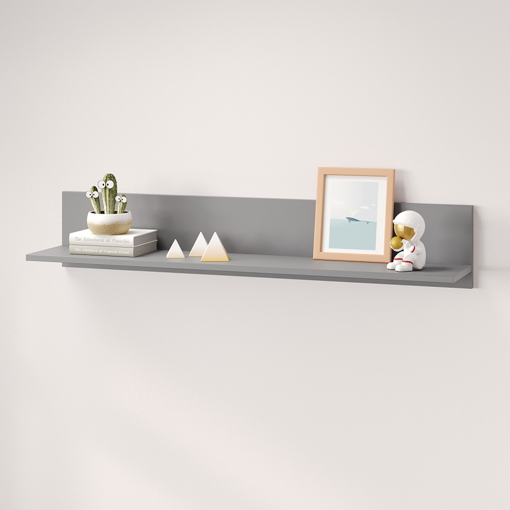 Полка открытая MebelStar Лилу 110x22x20 см Серая мышка (MBS-1358)