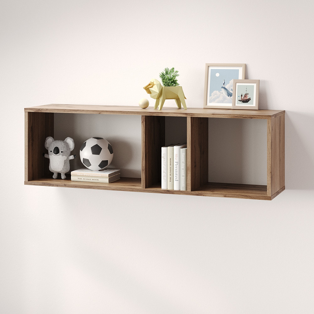 Полка настенная MebelStar Лилу 110x27x34 см Дуб тахо (MBS-1368)