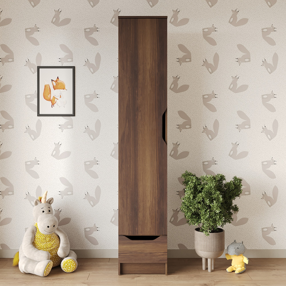 Пенал закрытый 1Д1Ш Лилу 40x40x210 см Дуб янтарный (MBS-1388)