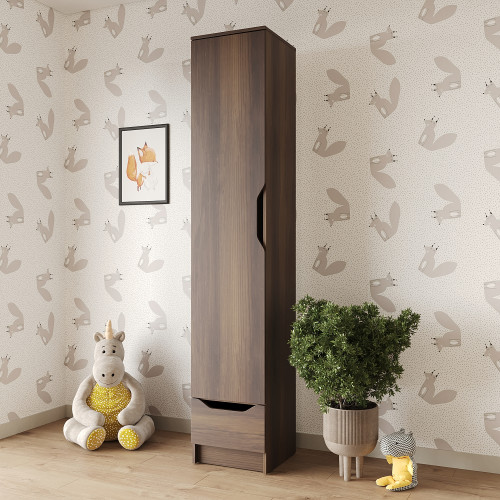 Пенал закрытый 1Д1Ш Лилу 40x40x210 см Дуб янтарный (MBS-1388)