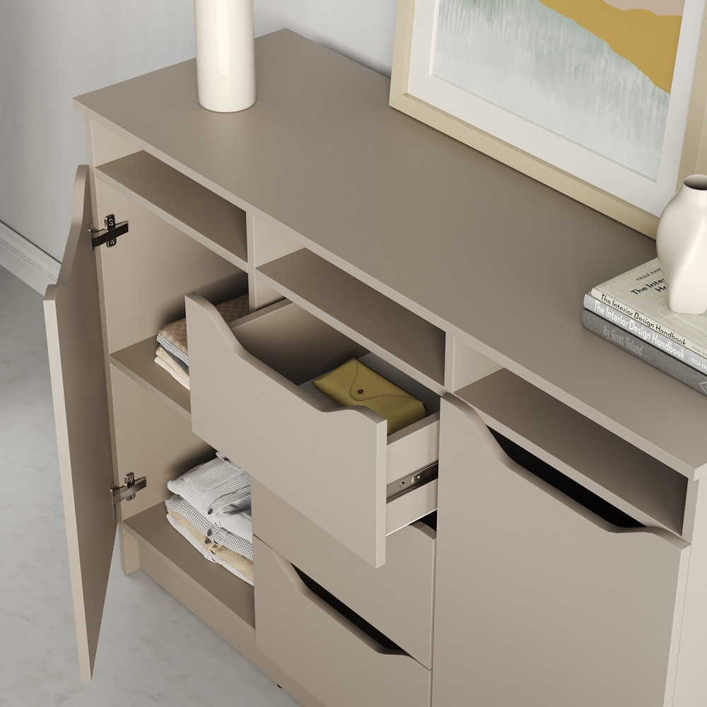 Комод в гостиную MebelStar 1200 Лилу 121x40x89 см Кашемир (MBS-1298)