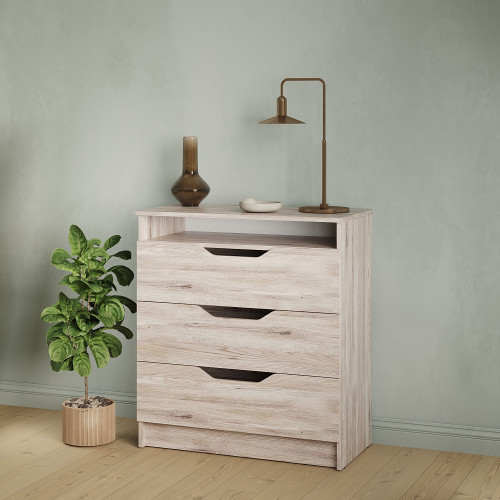 MebelStar Chest of Drawers Lilu 800 Alaska gray, 81x40x89 cm (MBS-1338)