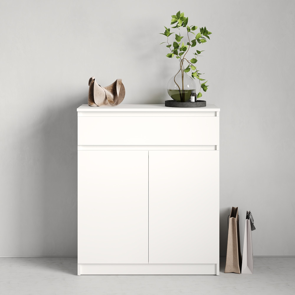 MebelStar Shoe cabinet Neo Alaska white, 80x35x95 cm (MBS-1008)