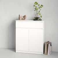 MebelStar Shoe cabinet Neo Alaska white, 80x35x95 cm (MBS-1008)