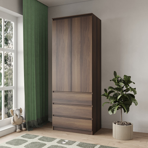 Шкаф распашной с ящиками MebelStar Нео 2Д3Ш 80x50x210 см Дуб янтарный (MBS-1118)