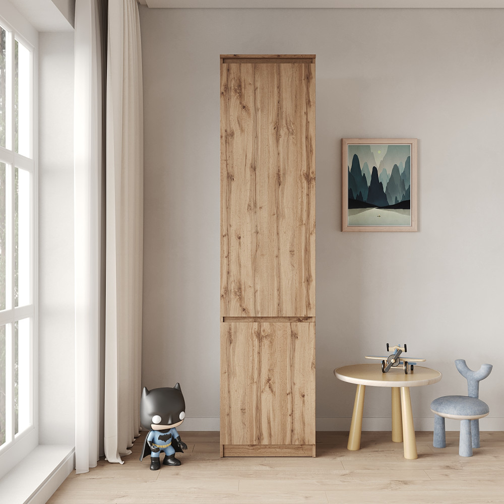 Пенал закрытый с полками MebelStar Нео 2Д 50x50x210 см Дуб тахо (MBS-1178)