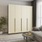 Шкаф 4-дверный MebelStar Оскар МДФ Ultra Mat BL-B, стандарт 200x52x220 см Антрацит/Альмонд (MBS-5781)