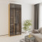 MebelStar 2-door wardrobe with mezzanine Oscar Showcase BL-B, standard Tahoe oak, 100x52x260 cm (MBS-6752)