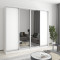 MebelStar Four-door wardrobe Combo AL 2DSP/2 Mirrors Alaska white, 240x45x210 cm (MBS-12481)