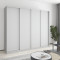 MebelStar Four-door wardrobe Standard AL 4DSP Gray mouse, 240x60x210 cm (MBS-12221)