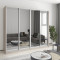 MebelStar Four-door wardrobe Combo AL 4 Mirrors Cashmere, 240x45x210 cm (MBS-12561)