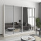 MebelStar Four-door wardrobe Combo AL 4 Mirrors Alaska gray, 260x45x210 cm (MBS-12531)