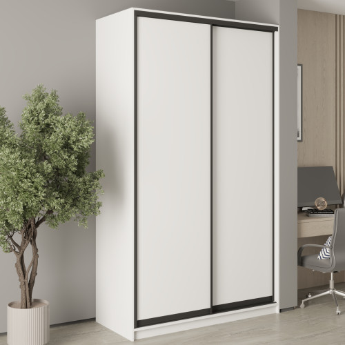 MebelStar Two-door wardrobe Standard BG 2DSP Alaska white, 140x60x240 cm (MBS-10061)