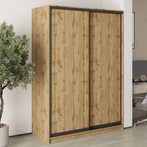 MebelStar Two-door wardrobe Standard BG 2DSP Tahoe oak, 150x60x210 cm (MBS-10971)