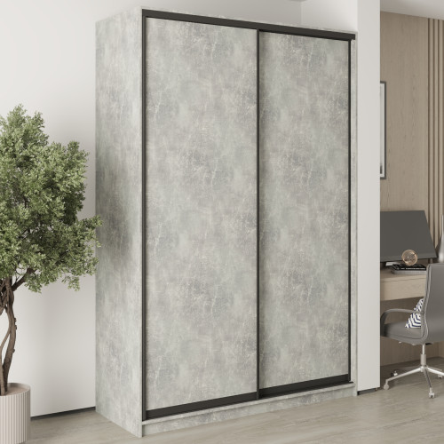 Шафа-купе дводверна MebelStar Комбо BG 2ДСП 160x60x240 см Бетон (MBS-10641)