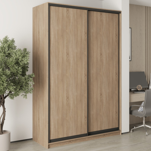 MebelStar Two-door wardrobe Combo BG 2DSP Sonoma Oak, 160x60x240 cm (MBS-10661)