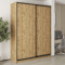 MebelStar Two-door wardrobe Combo BG 2DSP Tahoe oak, 180x45x240 cm (MBS-10631)