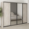 MebelStar Four-door wardrobe Standard BG 2DSP/2 Mirrors Alaska gray, 260x45x210 cm (MBS-11811)