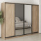 MebelStar Four-door wardrobe Standard BG 2DSP/2 Mirrors Sonoma Oak, 260x60x210 cm (MBS-11871)
