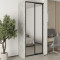 MebelStar Two-door wardrobe Standard BG 2 Mirrors Concrete, 100x45x240 cm (MBS-10291)