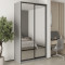 MebelStar Two-door wardrobe Standard BG 2 Mirrors Gray mouse, 130x60x240 cm (MBS-10411)